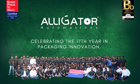 Alligator Automations team celebrating 17 years of packaging innovation – Great Place to Work Certified and Best Brands Award 2024
