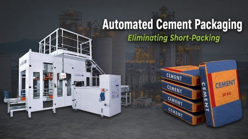 Automated secondary packaging solution eliminating short packing in cement industry