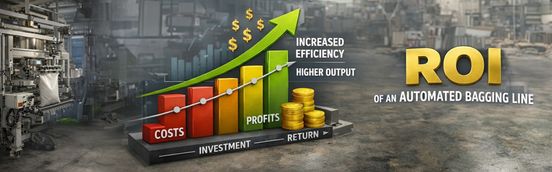 Automated bagging line ROI calculation