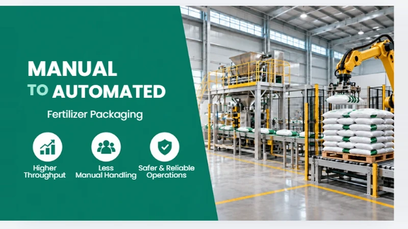 Automatic bagging machine and robotic palletizing system for fertilizer packaging